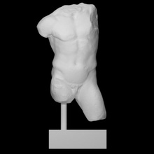 greco marmo maschio torso scansione uomo metà corpo 3d print model - Mito3D