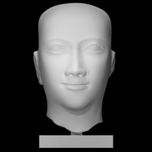 egyptian granite head priest scan 3d print model - Mito3D