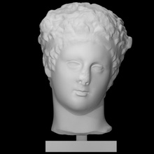 roman marble head satyr scan 3d print model - Mito3D
