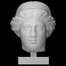 griego mármol cabeza mujer escanear medio cuerpo 3d print model - Mito3D