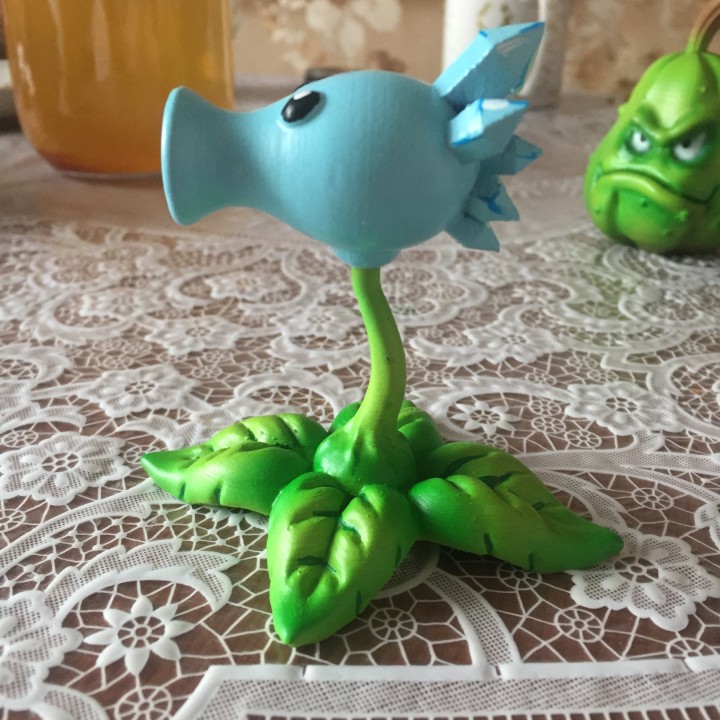 ghiaccio cerbottana fan arte gioco Plantsvszombies pvz pisello 3D print model - Mito3D