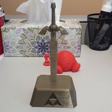Maître épée piédestal temps ventilateur art jeux vidéos Zelda maître lien légende 3d print model - Mito3D