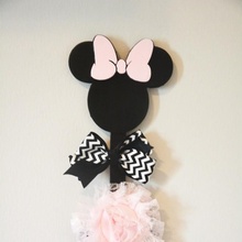 minnie mouse bow holder & garden girl hair kids nursery minniemouse bowholder 3d print model - Mito3D