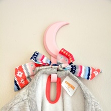 moon star wall hooks & garden kids wallhanger decor clothes wallhooks 3d print model - Mito3D