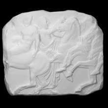 Partenón friso norte xxxiv 89 92 escanear animal hombre cuerpo completo 3d print model - Mito3D