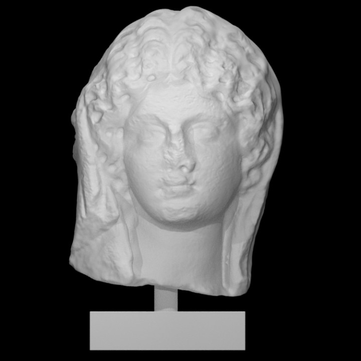 roman marble portrait head young woman scan 3D print model - Mito3D