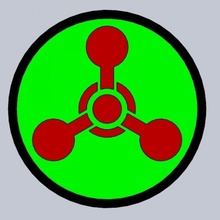 chemical weapon warning sign fan art symbol laboratory radiation 3d print model - Mito3D