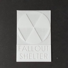 falout shelter sign fan art fallout radiation survival prepper 3d print model - Mito3D