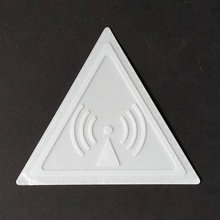 ionisierend Strahlung Warnung Zeichen Ventilator Kunst Radio 3d print model - Mito3D