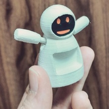 gioia robot miniatura rapinare alegria fan arte carattere brasile robotica santos voolt3d 3d print model - Mito3D