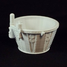 steampunk flower pot & garden tinkercad 3d print model - Mito3D
