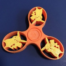 pikachu spinner toys & games tinkercad 3d print model - Mito3D