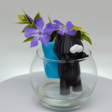 cat planter & garden tinkercad 3d print model - Mito3D
