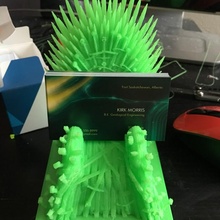 juego tronos negocio tarjeta soporte ventilador Arte Game of Thrones 3d print model - Mito3D