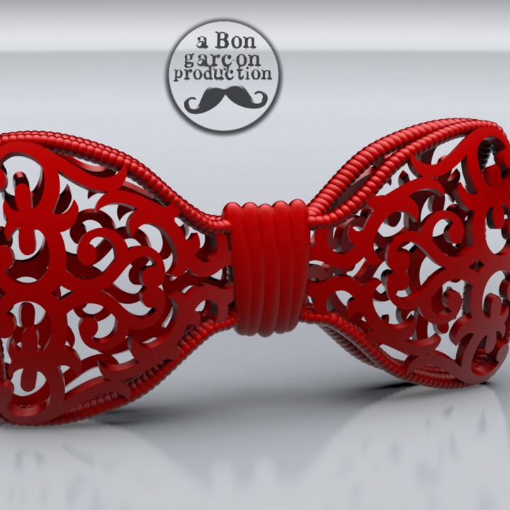 elegante corbata moño versión 20 3D print model - Mito3D