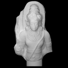 standing deity siva scan woman halfbody 3d print model - Mito3D