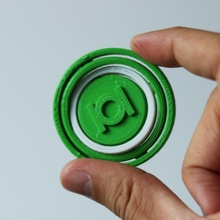 verde linterna giroscopio juguetes juegos maravilla DC comics Verde superhéroes agitarse hilandero 3d print model - Mito3D