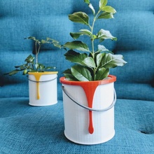 pot peinture planteur jardin tinkercad 3d print model - Mito3D