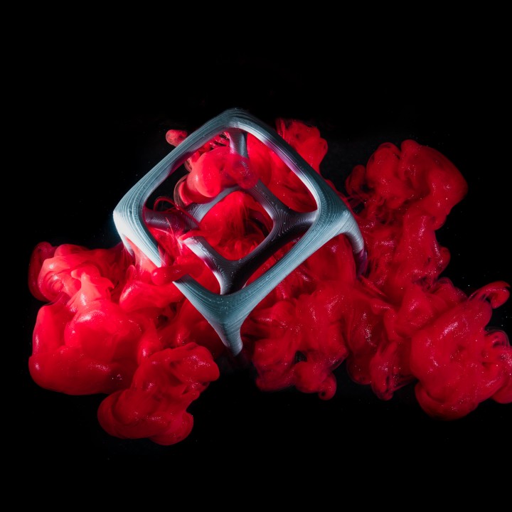 hypercube geometric + organic & garden art cube 3D print model - Mito3D