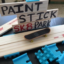 paint stick skate park - pieces toys & games contest mini build skateboard connector tinkercad sk8 3d print model - Mito3D
