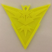 Pokémon equipe instinto pendente logotipo jóias pássaro emblema lendário Pokemongo zapdos 3d print model - Mito3D
