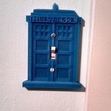 time relative dimension space tardis light switch cover plate & garden doctorwho lighstwitchcover lightswitch 3d print model - Mito3D