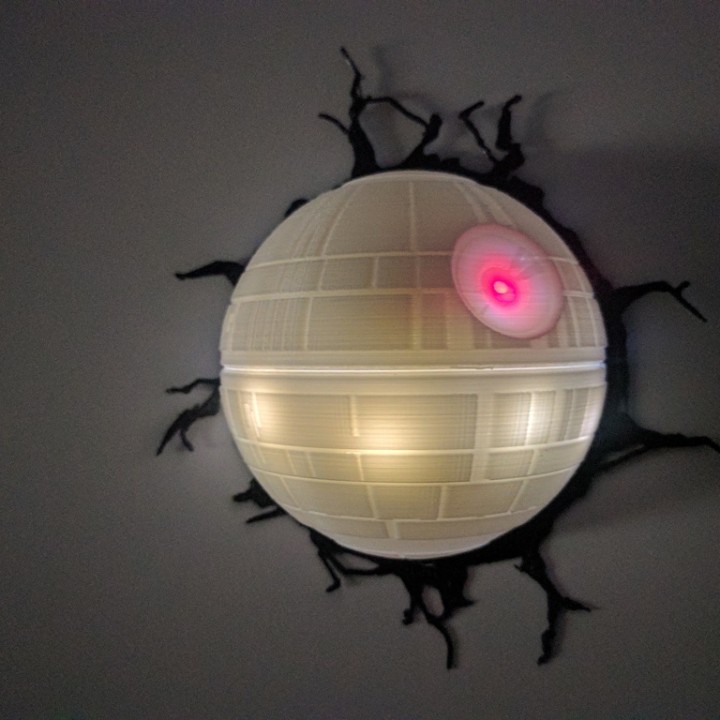 étoile mort lampe jardin mur monter 3D print model - Mito3D