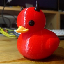 devil rubber duck toys & games beastie 3d print model - Mito3D