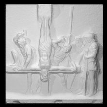 crucifixion st peter analyse homme femme soulagement corps 3d print model - Mito3D