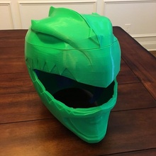 green ranger helmet props & cosplay power powerranger 3d print model - Mito3D