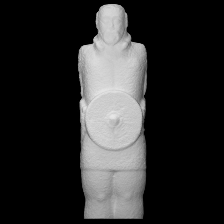 castrexo warrior sculpture scan man halfbody 3D print model - Mito3D