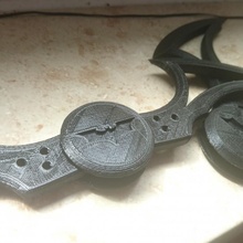 dobrável batarang ventilador arte batman suporte dc 3d print model - Mito3D