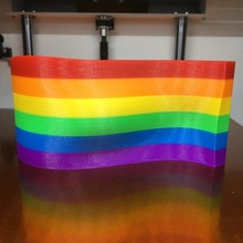 pride flag fan art rainbow equality lgbt multicolor multi-color lgbtq 3d print model - Mito3D