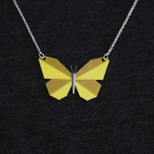 multi-color butterfly necklace fashion & accessories jewelry multicolor printedwithpalette 3d print model - Mito3D