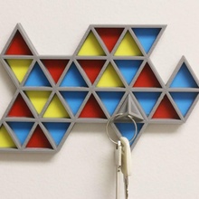 multicolorido chave prateleira jardim chaveiro paleta mosaico impresso impressa 3d print model - Mito3D