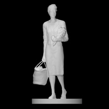 shopping donna signora mercato scansione dimensione piena 3d print model - Mito3D