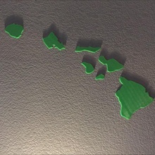 hawaiano islas pared Arte jardín viaje Hawai 3d print model - Mito3D
