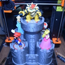 Bowser juguetes juegos nintendo figura juego mario castillo consola melocotón Super Mario amiibo 3d print model - Mito3D