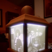 litofano caixa jardim decoração casa conduziu luz cenário imagem LED JPEG 3d print model - Mito3D