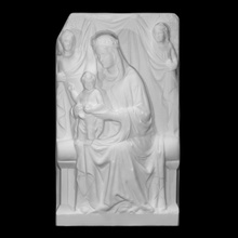 Madonna bambino angeli scansione donna metà corpo 3d print model - Mito3D