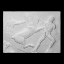 Partenone fregio frammento scansione uomo cavallo metà corpo 3d print model - Mito3D