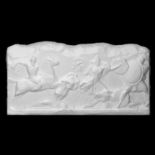 mausoléu halicarnassus Amazonas friso 2 Varredura animal homem corpo 3d print model - Mito3D