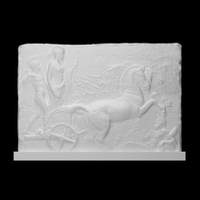 soulagement sculpture char tiré chevaux analyse animal homme femme demi corps 3d print model - Mito3D
