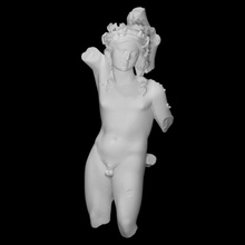 giovane Bacco scansione uomo metà corpo 3d print model - Mito3D