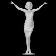 cilla negro estatua escanear mujer tamaño completo 3d print model - Mito3D