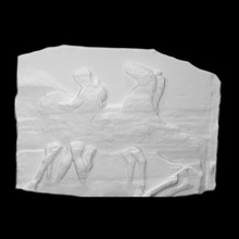 Partenón friso Oeste xiii 25 escanear hombre caballo alivio tamaño completo 3d print model - Mito3D