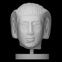 testa re tolemaico periodo scansione uomo metà corpo 3d print model - Mito3D