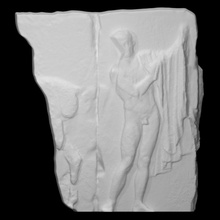 parthenon frieze west xvi 30 scan man horse relief fullsize 3d print model - Mito3D