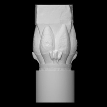 calcare colonna capitale forma loto fiorire scansione architettura monumento sollievo dimensione piena floreale 3d print model - Mito3D