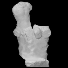 statuette satyrs seated rock scan greek man mythology satyr myth halfbody 3d print model - Mito3D